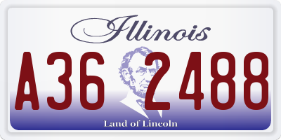 IL license plate A362488