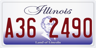 IL license plate A362490