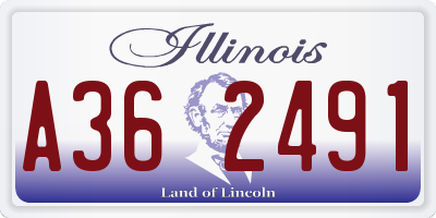 IL license plate A362491