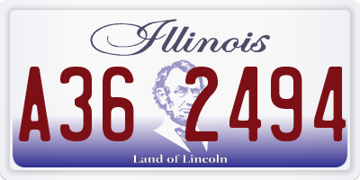 IL license plate A362494