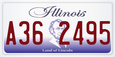 IL license plate A362495