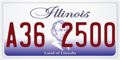 IL license plate A362500