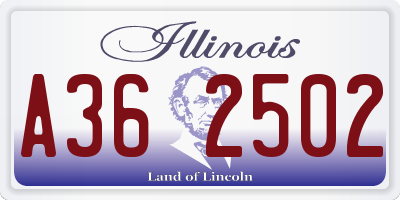 IL license plate A362502