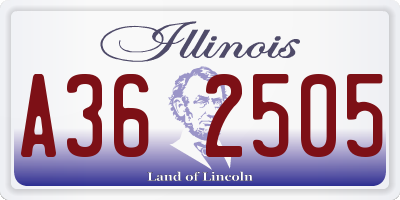 IL license plate A362505