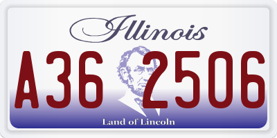 IL license plate A362506