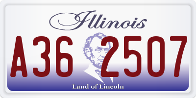 IL license plate A362507