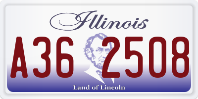 IL license plate A362508