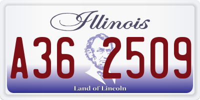 IL license plate A362509