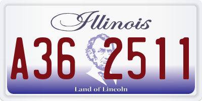 IL license plate A362511