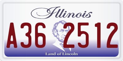 IL license plate A362512
