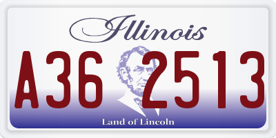 IL license plate A362513