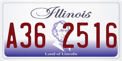 IL license plate A362516