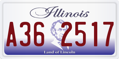 IL license plate A362517