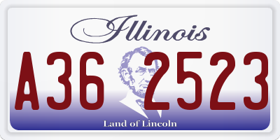 IL license plate A362523