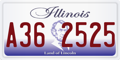 IL license plate A362525