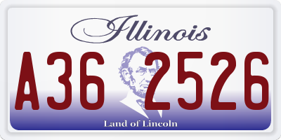 IL license plate A362526