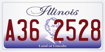IL license plate A362528