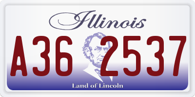 IL license plate A362537