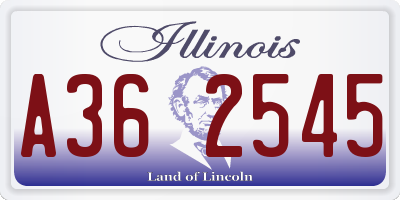 IL license plate A362545
