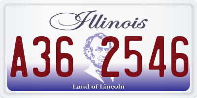 IL license plate A362546