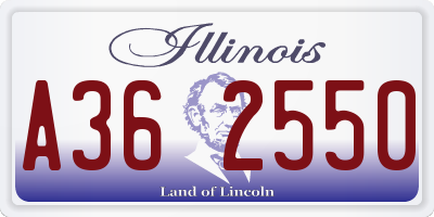 IL license plate A362550