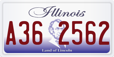 IL license plate A362562