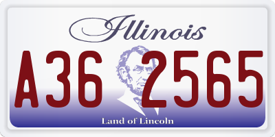 IL license plate A362565