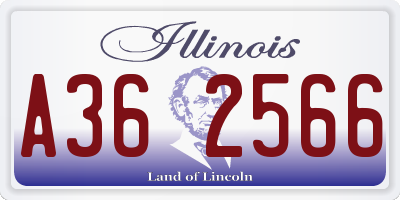 IL license plate A362566