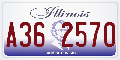 IL license plate A362570