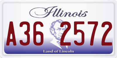 IL license plate A362572