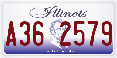 IL license plate A362579
