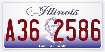IL license plate A362586