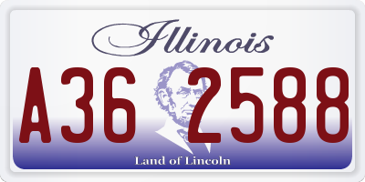 IL license plate A362588