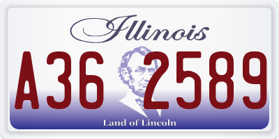 IL license plate A362589