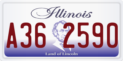 IL license plate A362590