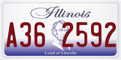 IL license plate A362592