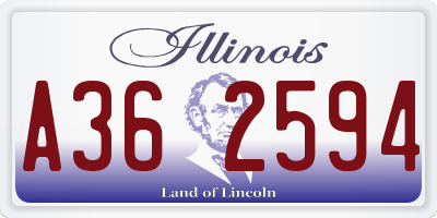 IL license plate A362594