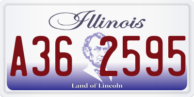 IL license plate A362595