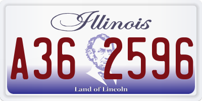 IL license plate A362596