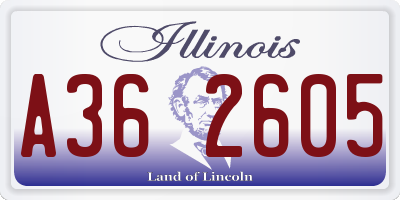 IL license plate A362605