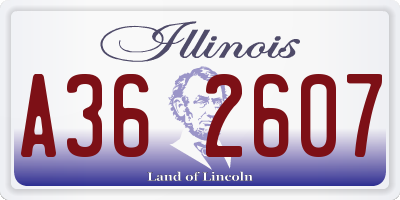 IL license plate A362607