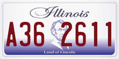 IL license plate A362611