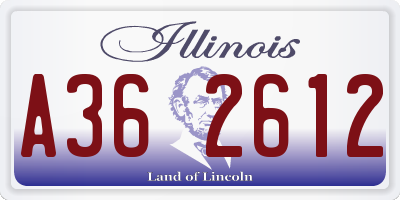 IL license plate A362612