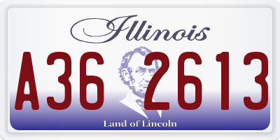 IL license plate A362613