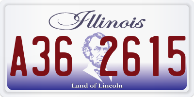 IL license plate A362615