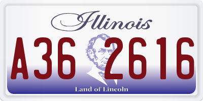 IL license plate A362616