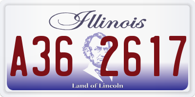 IL license plate A362617