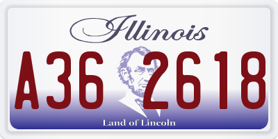 IL license plate A362618