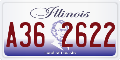 IL license plate A362622
