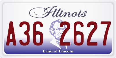 IL license plate A362627
